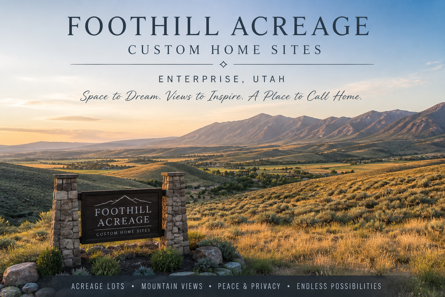 Foothill acreage near Enterprise Utah real estate