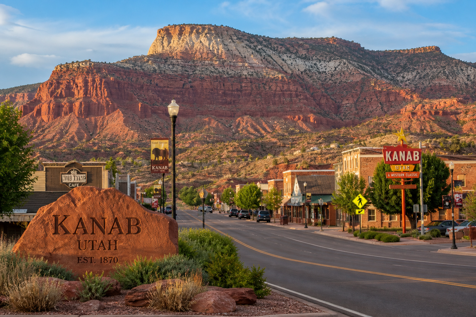 Kanab, Utah red rock gateway to national parks — real estate