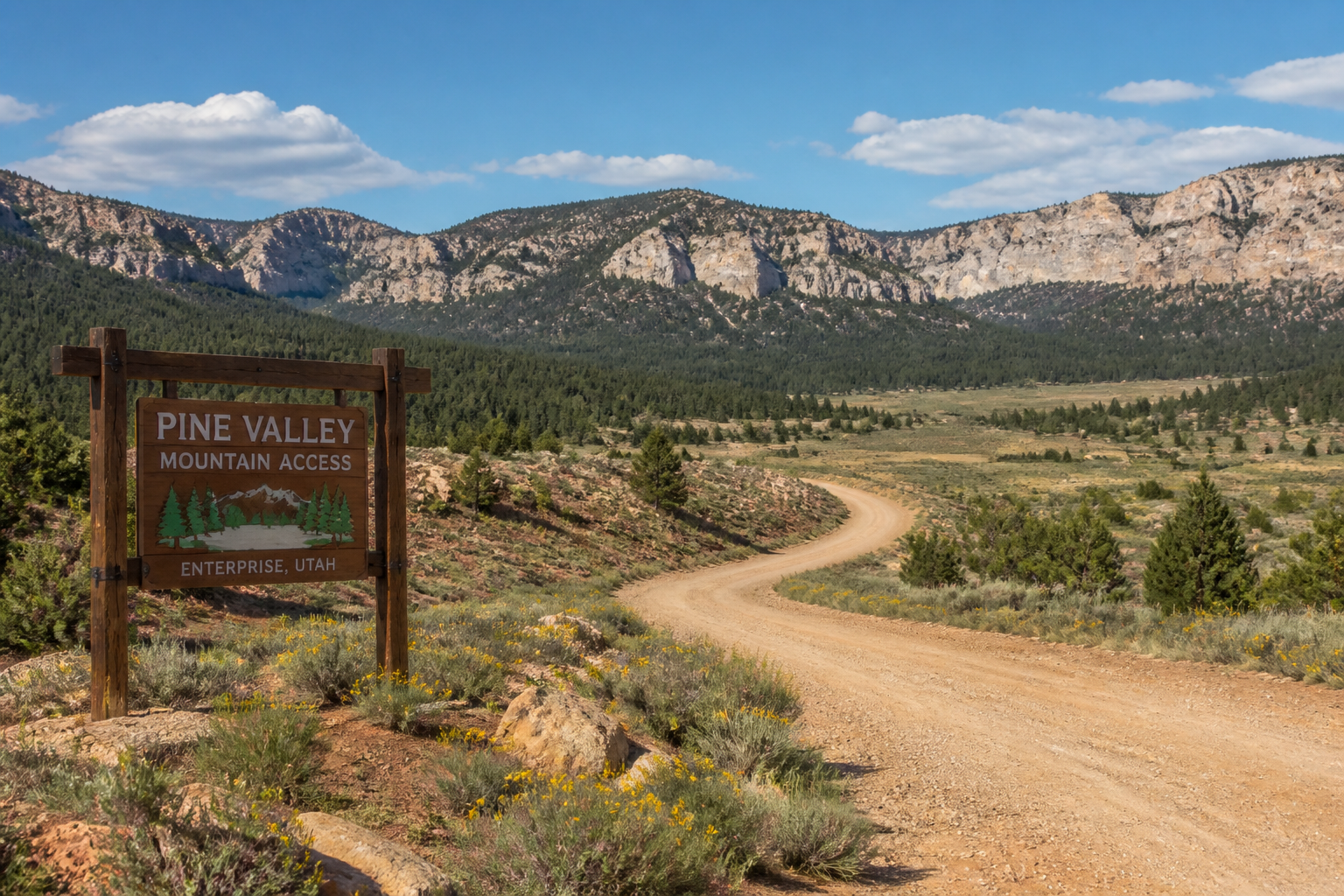 Southern Utah mountain views from Enterprise Utah