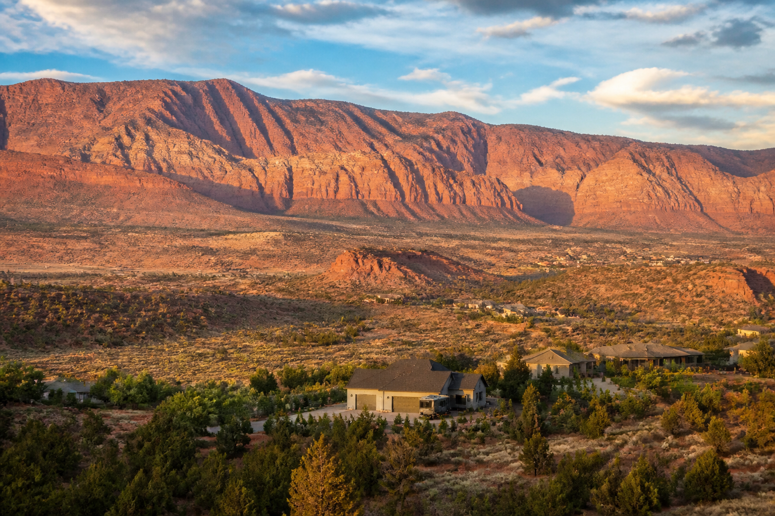 Southern Utah rural landscape near Toquerville real estate