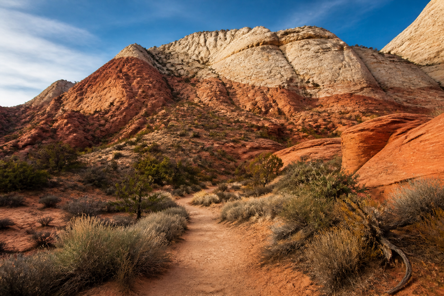 Snow Canyon State Park red rock formations near St. George homes for sale